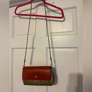 Coach crossbody two color reversible